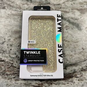 NEW Case Mate Twinkle Stardust Gold Phone Case Samsung Galaxy S20 Ultra 5G